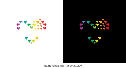 Simple love shaped logo vector