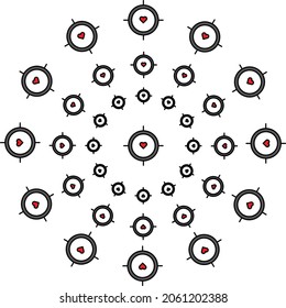 arte de diseño de fondo abstracto de objetivo de amor simple