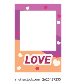 Simple love themed picture frame perfect for valentine's day projects
