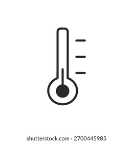Sencillo icono de termómetro de número bajo frío