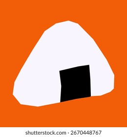Simples baixa Poly Onigiri bola de arroz comida japonesa cozinha ilustração