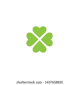 SIMPLE LUCKY CLOVER DESIGN VECTOR.