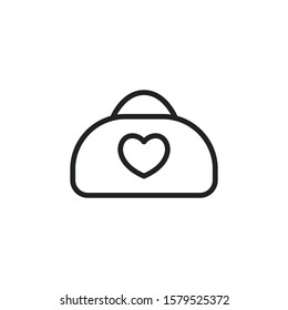 Simple luggage line icon. Stroke pictogram. Vector illustration isolated on a white background. Premium quality symbol. Vector sign for mobile app and web sites.