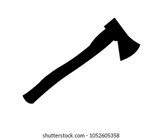 Simple lumberjack axe silhouette