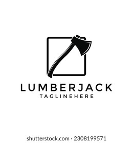 Simple lumberjack logo design idea