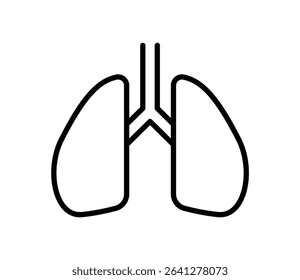 Simple lung icon illustration vector