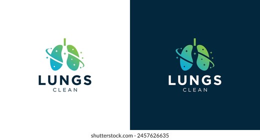 Simple Lungs Clean Logo. Lungs Care Logo Icon Symbol Vector Design Inspiration.