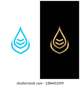 simple and lux water leaf nature icon vector inspiration