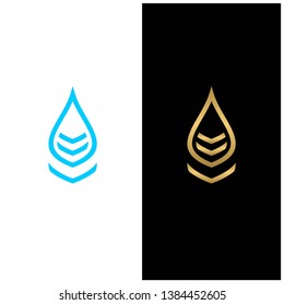 simple and lux water leaf nature icon vector inspiration