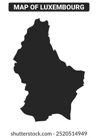 Simples Luxemburgo Mapa preto vetor ilustração plana