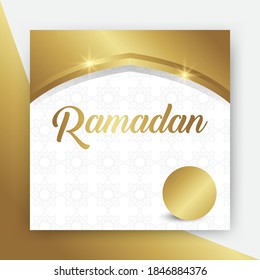Simple and luxurious background islamic template. used for social media posts, posters, brochures etc. vector