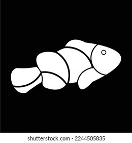 Simple and luxurious black and white clown fish, suitable for use in all fields, especially in the animal world