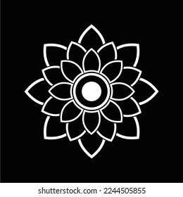 simple and luxurious black and white sunflower, suitable for use in all fields, especially those related to the plant world