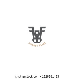 simple and luxurious ff letter logo