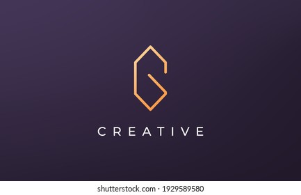 simple and luxurious G letter logo