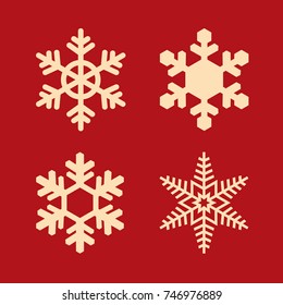 Simple, luxurious winter snow flakes
