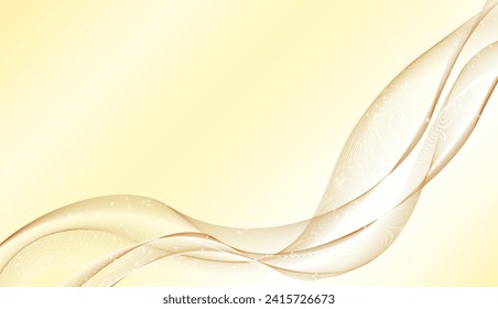 Simple luxury abstract gold background with sparkling light effect decoration. Banner background illustration.