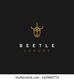 simple and luxury bug beetle logo design inspiration