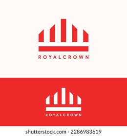 simple and luxury crown logo template