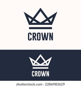 plantilla de logotipo de la corona simple y de lujo