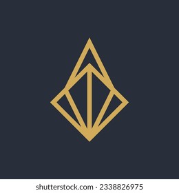 simple luxury diamond logo design