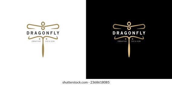 Einfache Logo-Vorlage für Luxus-Libellen