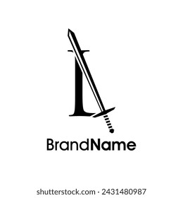 Simple, Luxury and Elegant Illustration Logo design Initial L Combine with Sword. Logo can use for your any company and make your company looks elegance.