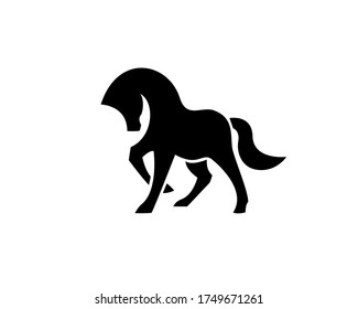 lujo simple Elegant stand negro caballo arabia diseño de la inspiración