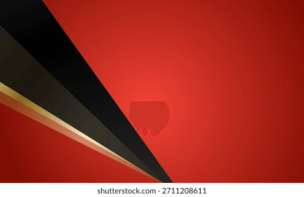 Einfach Luxus golden und rot Hintergrund Vektordesign