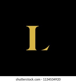 Simple Luxury Letter Initial With Gold and Black color logo