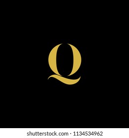 Simple Luxury Letter Initial With Gold and Black color logo