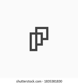 Simple Luxury Letter P Monogram Logo Vector Template