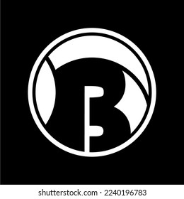 un sencillo logotipo de lujo en blanco y negro con la letra inicial b, adecuado para empresas que enfatizan la sencillez y el lujo
