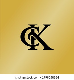 logotipo simple y lujoso de CK