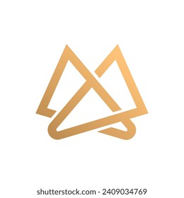 Diseño del logotipo de Luxury M sencillo