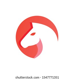 simple luxury modern horse head vector logo design