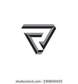 logotipo simple y lujoso de la letra P para todo tipo de empresa