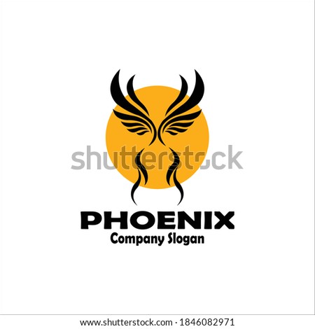 simple luxury phoenix design logo