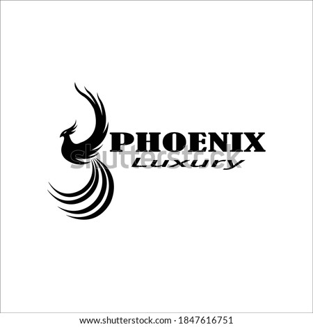 simple luxury phoenix design logo