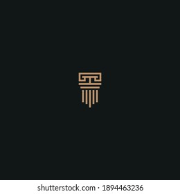 Simple luxury pillar vector logo design suitable for lawyer  