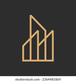 simple luxury real estate logo design 