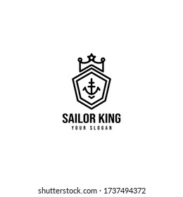 Simple Luxury Sailor Badge Logo