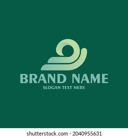 Vector Premium con logotipo de icono de caracol de lujo simple