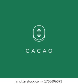 simple, luxury and sophisticated cacao fruit logo design inspiration