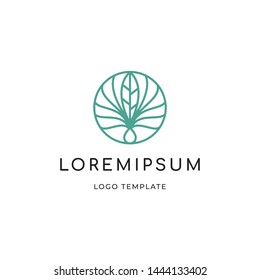 Simple Luxury Yoga Logo Template