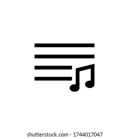 Simple Lyrics Icon Vector. Music Playlist. Vector Eps 10.