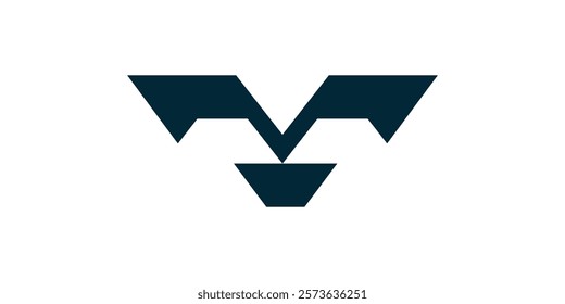 Simple M abstract logo. Logo, template, icon, creative, vector logo, illustration
