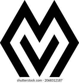 Concepto de logotipo simple de letra M