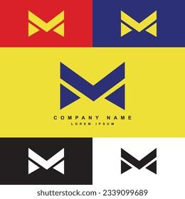 simple M letter logo template, M logo for company or gaming logo.