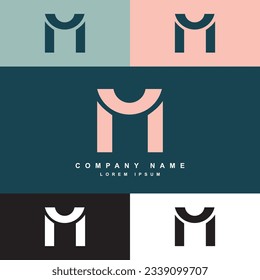 simple M letter logo template, M logo for company or gaming logo.